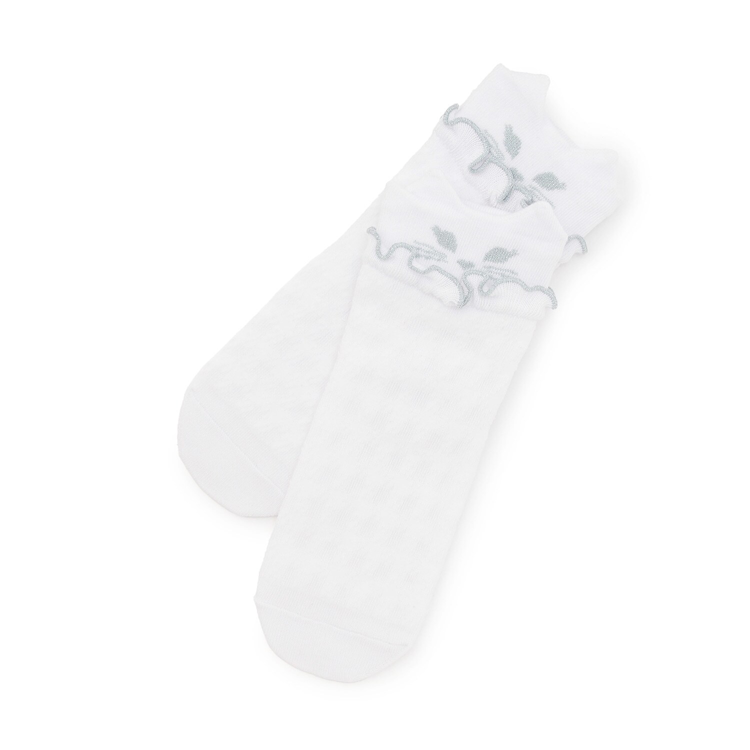 ネコ耳チェッククルーソックス