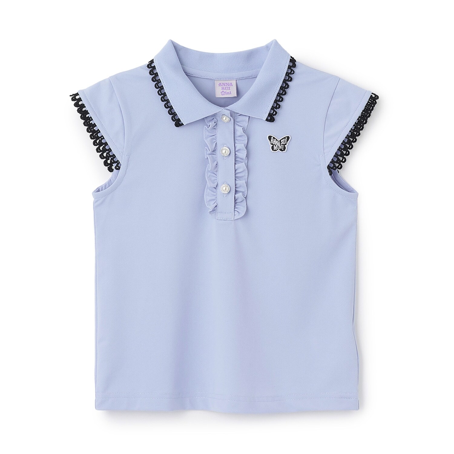 きちんと涼やか レースアクセントポロシャツ