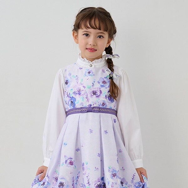 スタンドカラーブラウス