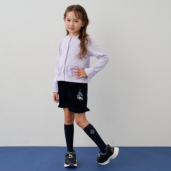 【あったか裏ベロア】刺しゅうショートパンツ