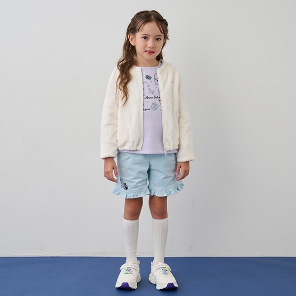 【あったか裏ベロア】刺しゅうショートパンツ