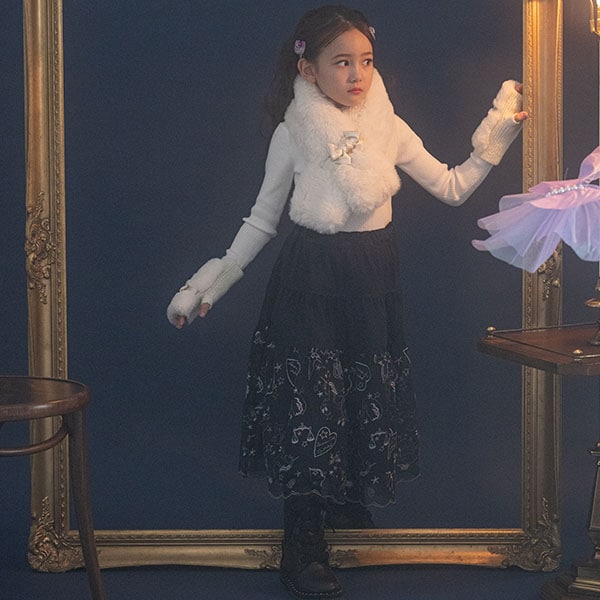 ティアードチュール星座ロングスカート