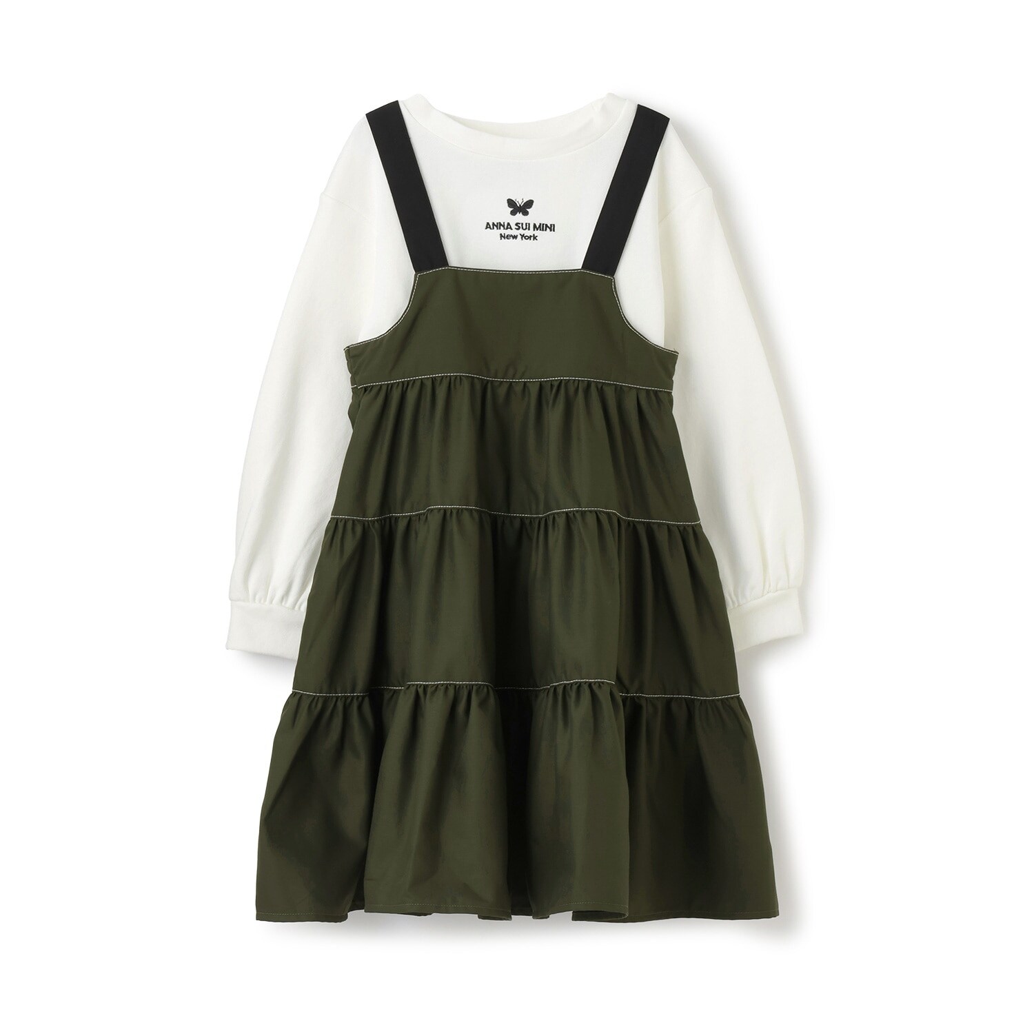 【人気商品再入荷】【直営店で取り扱い無し】袖ボリュームトレーナー＋ジャンスカ