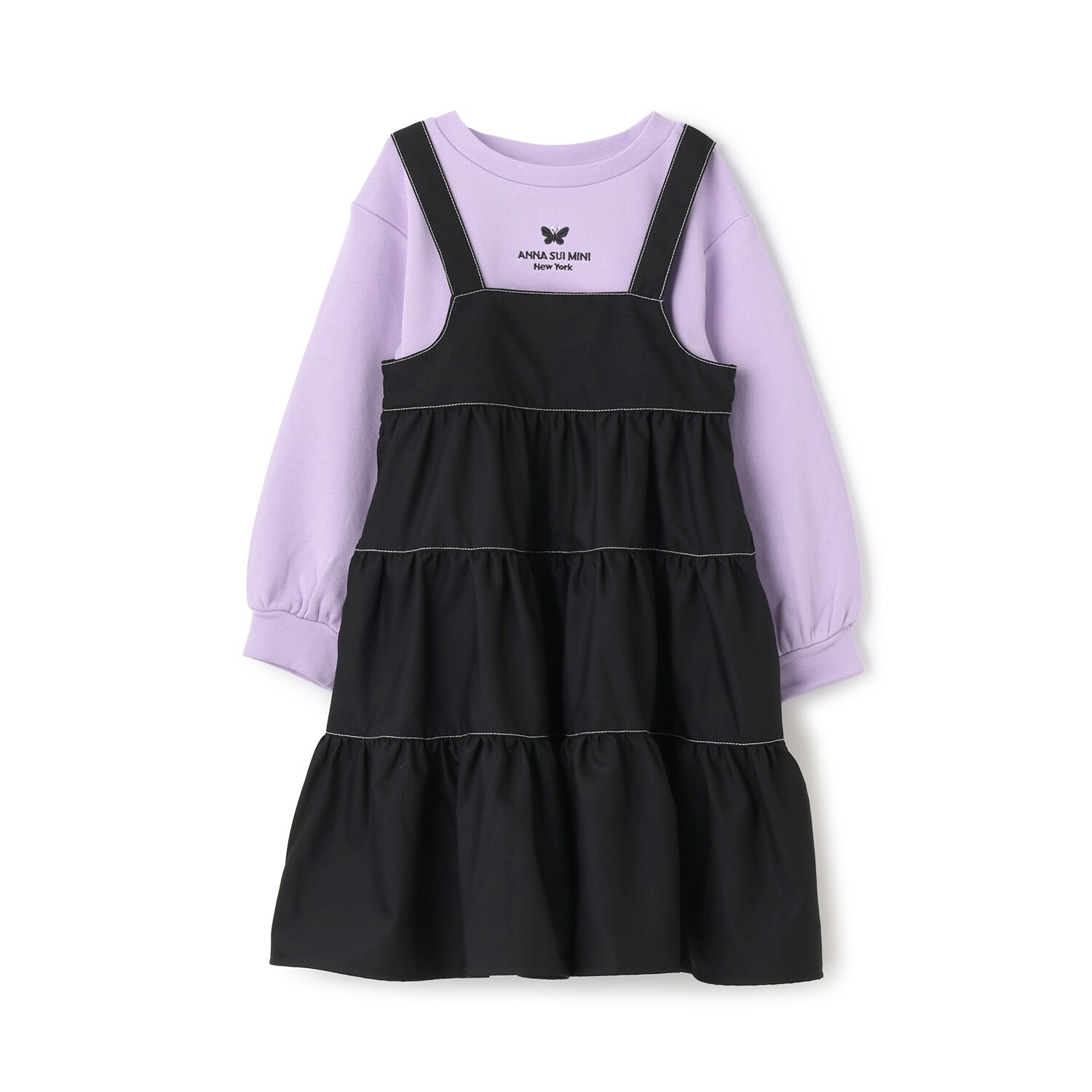 【人気商品再入荷】【直営店で取り扱い無し】袖ボリュームトレーナー＋ジャンスカ