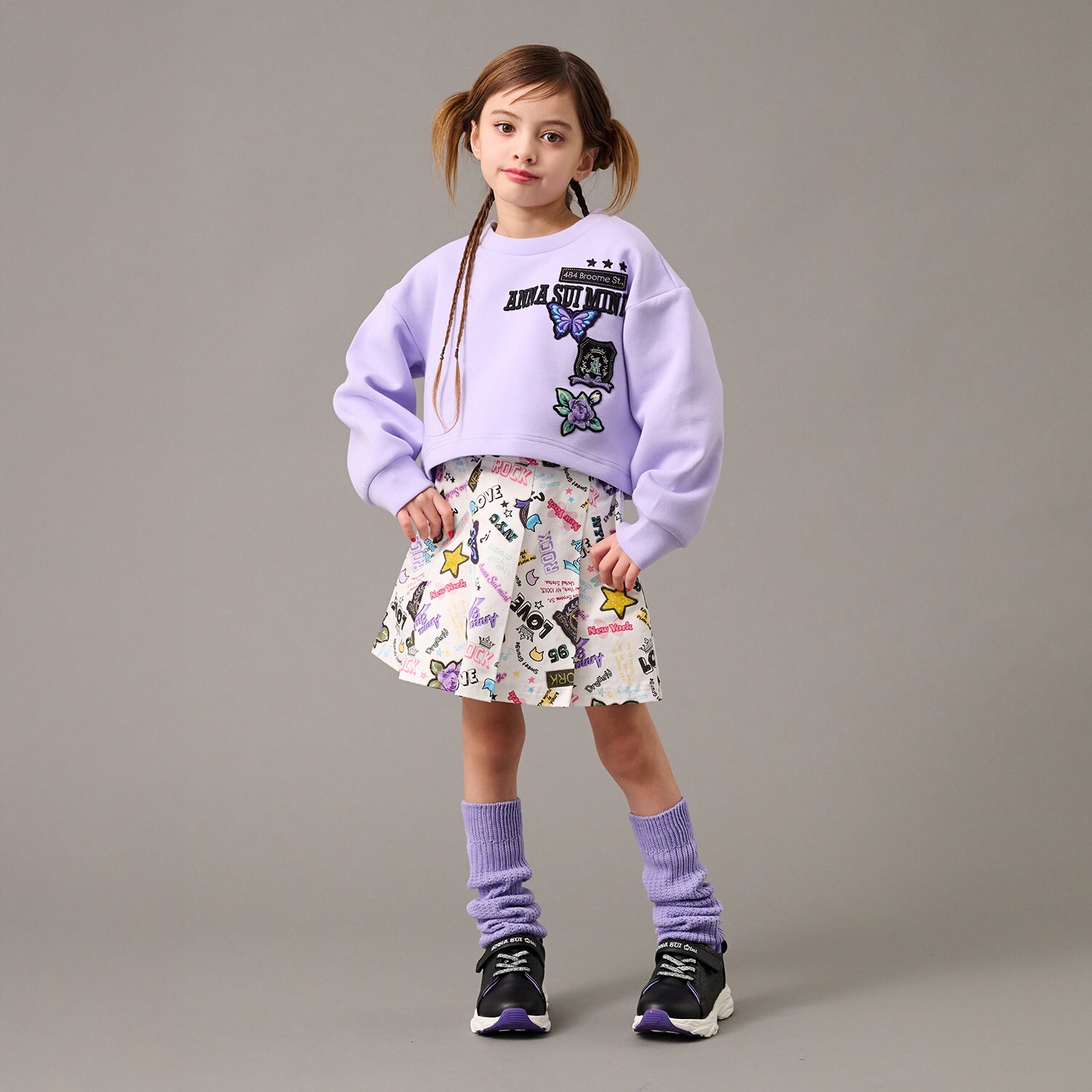 ワッペン総柄スカパン