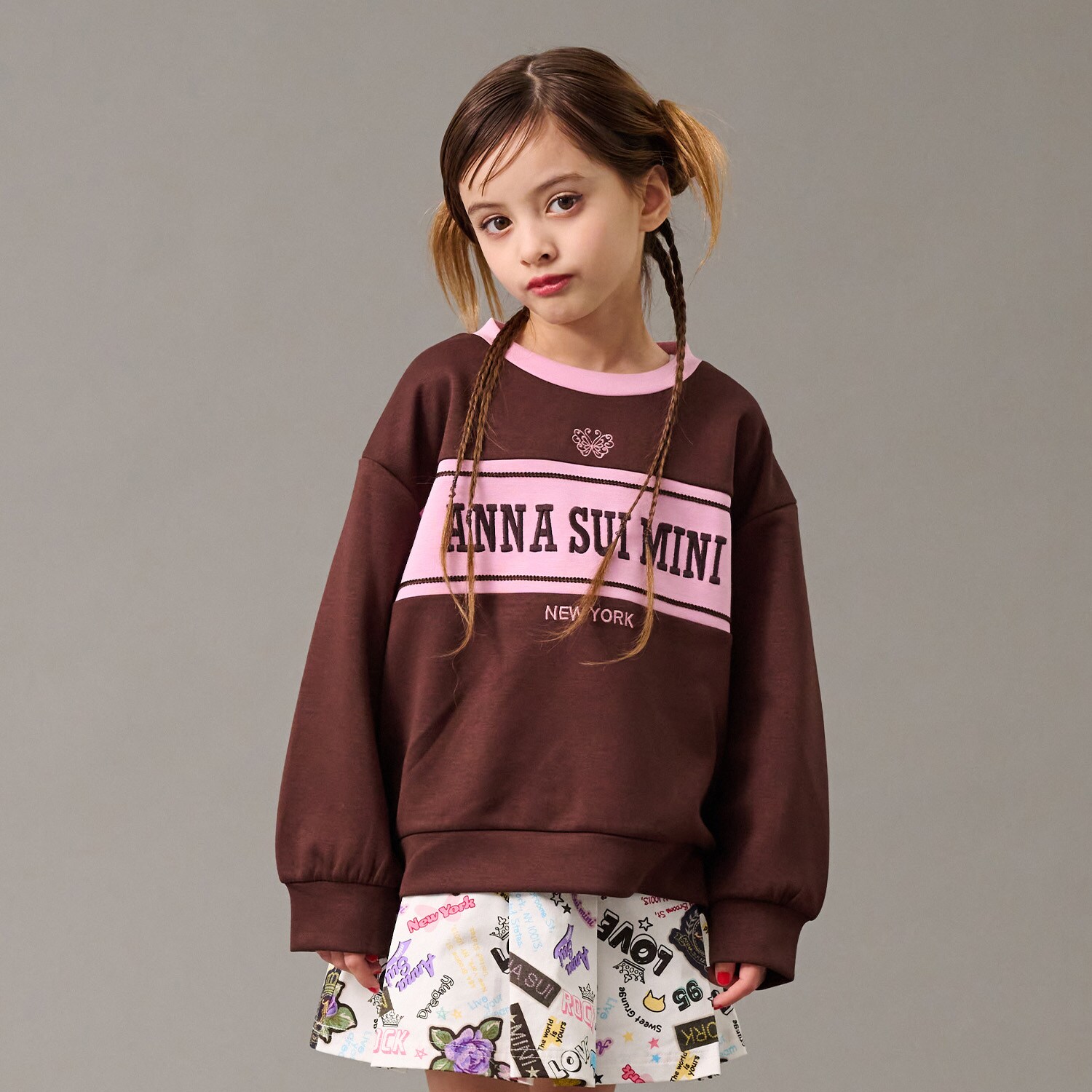 バイカラーロゴトレーナー