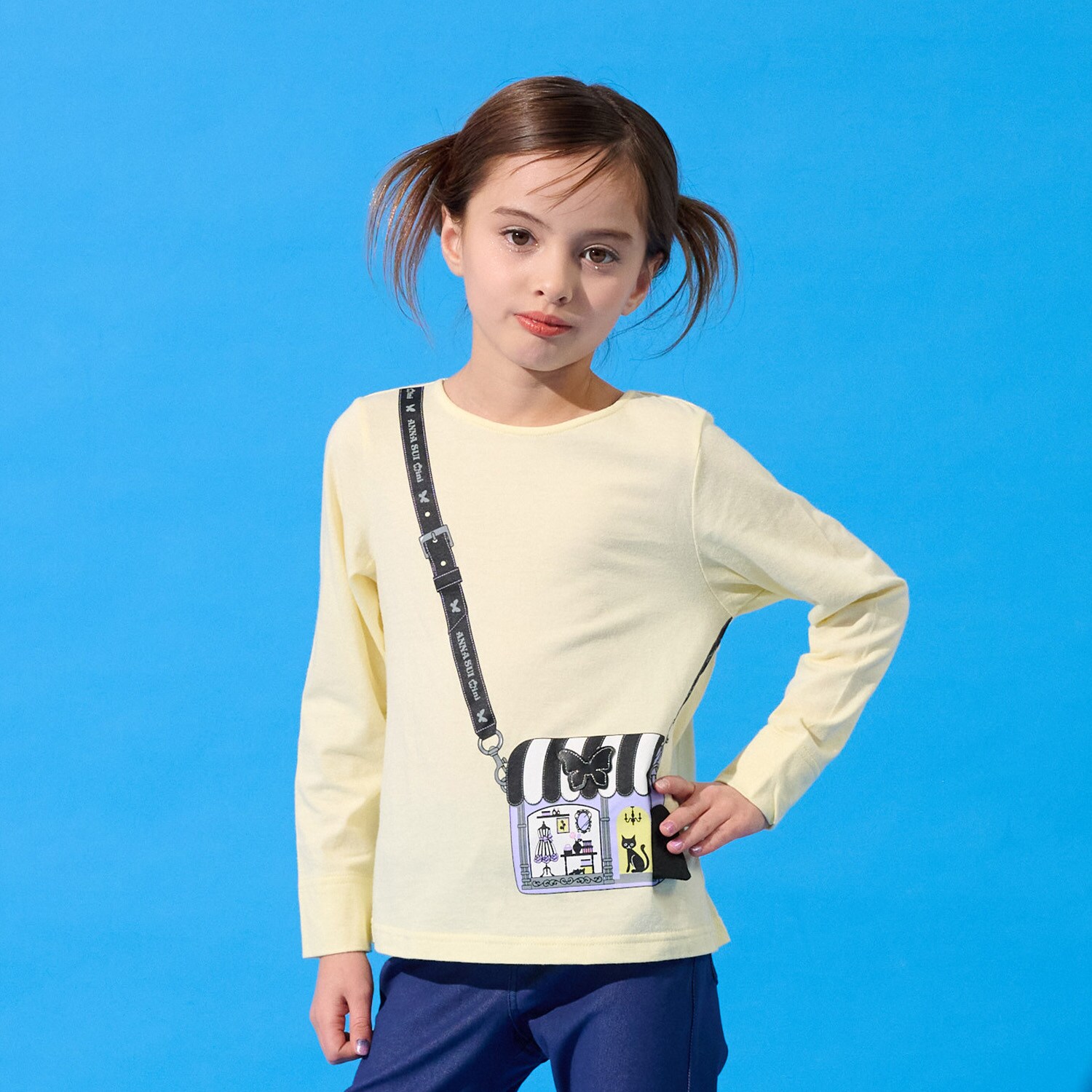 バッグトロンプルイユ長袖Tシャツ