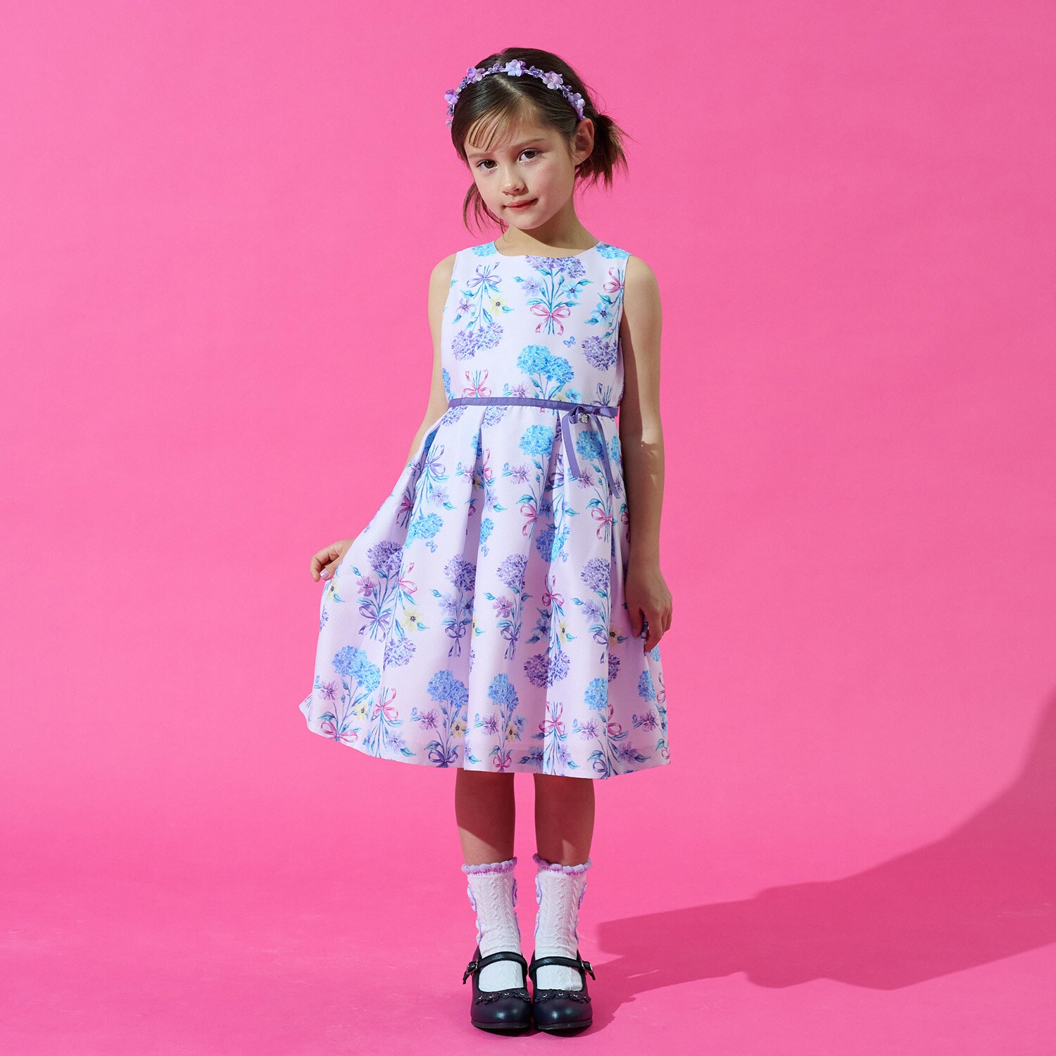 華やぎブーケ花柄ワンピース