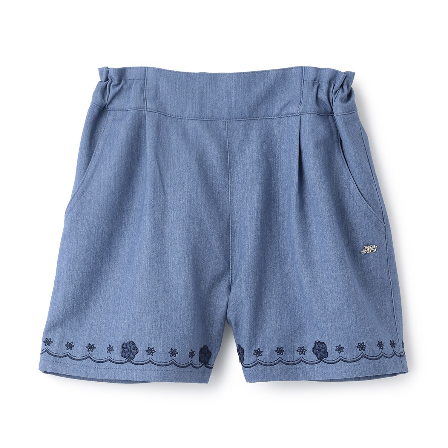 裾刺しゅうショートパンツ