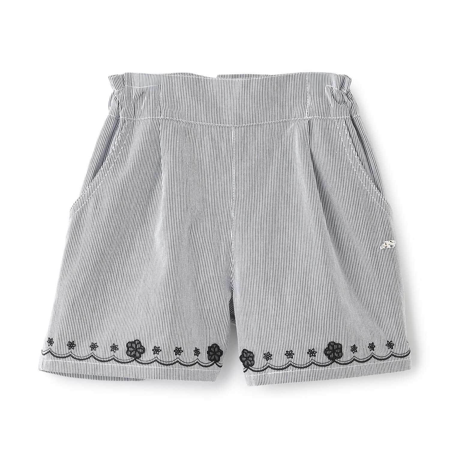 裾刺しゅうショートパンツ