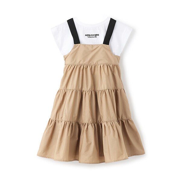 【人気商品再入荷】【直営店で取り扱い無し】短丈Tシャツ+ジャンスカ