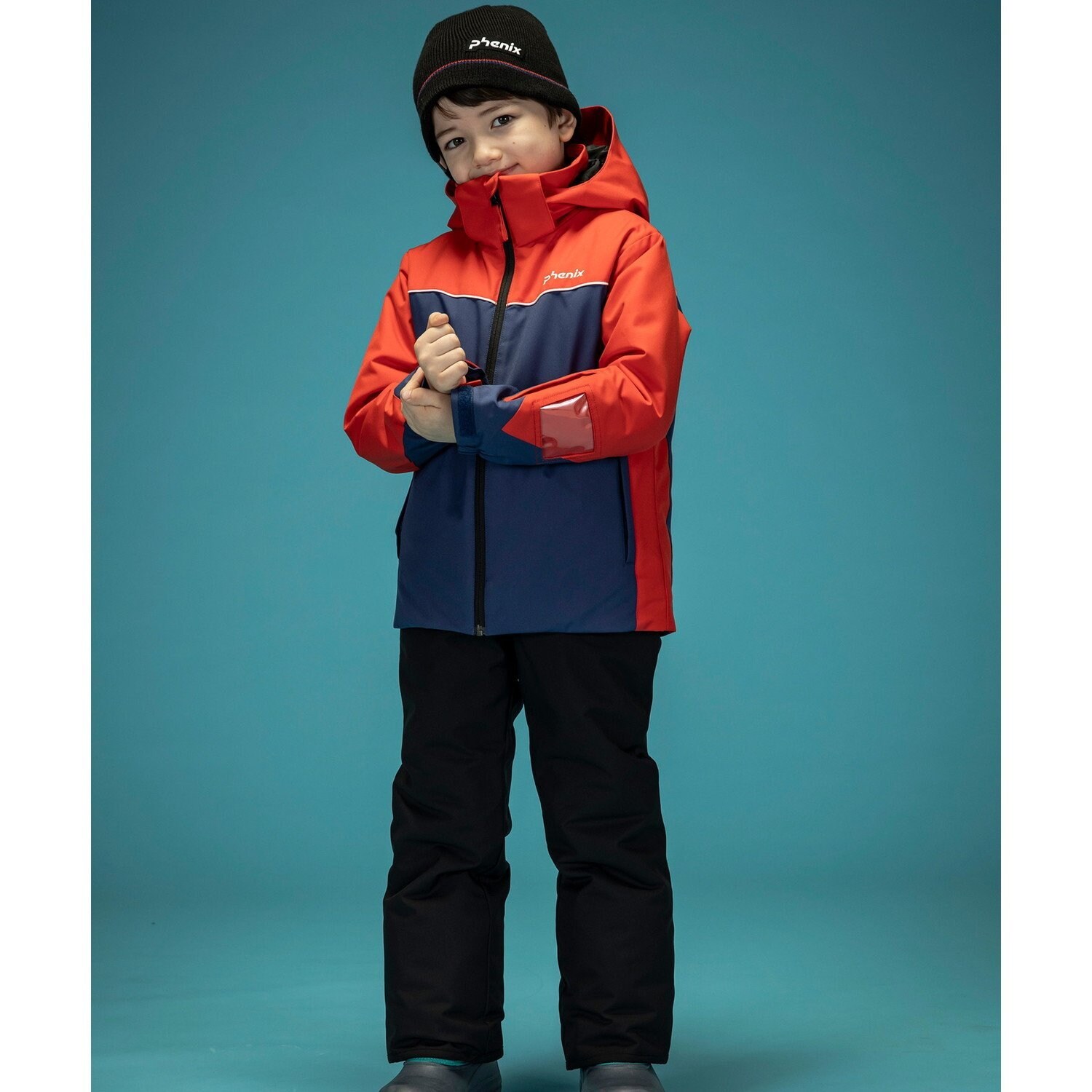 【phenix(フェニックス)】Color Blocking Junior Two-piece ストレートラインスリーブスジュニアツーピース/キッズ /子供用スキーウェア アウター上下セット/セットアップ