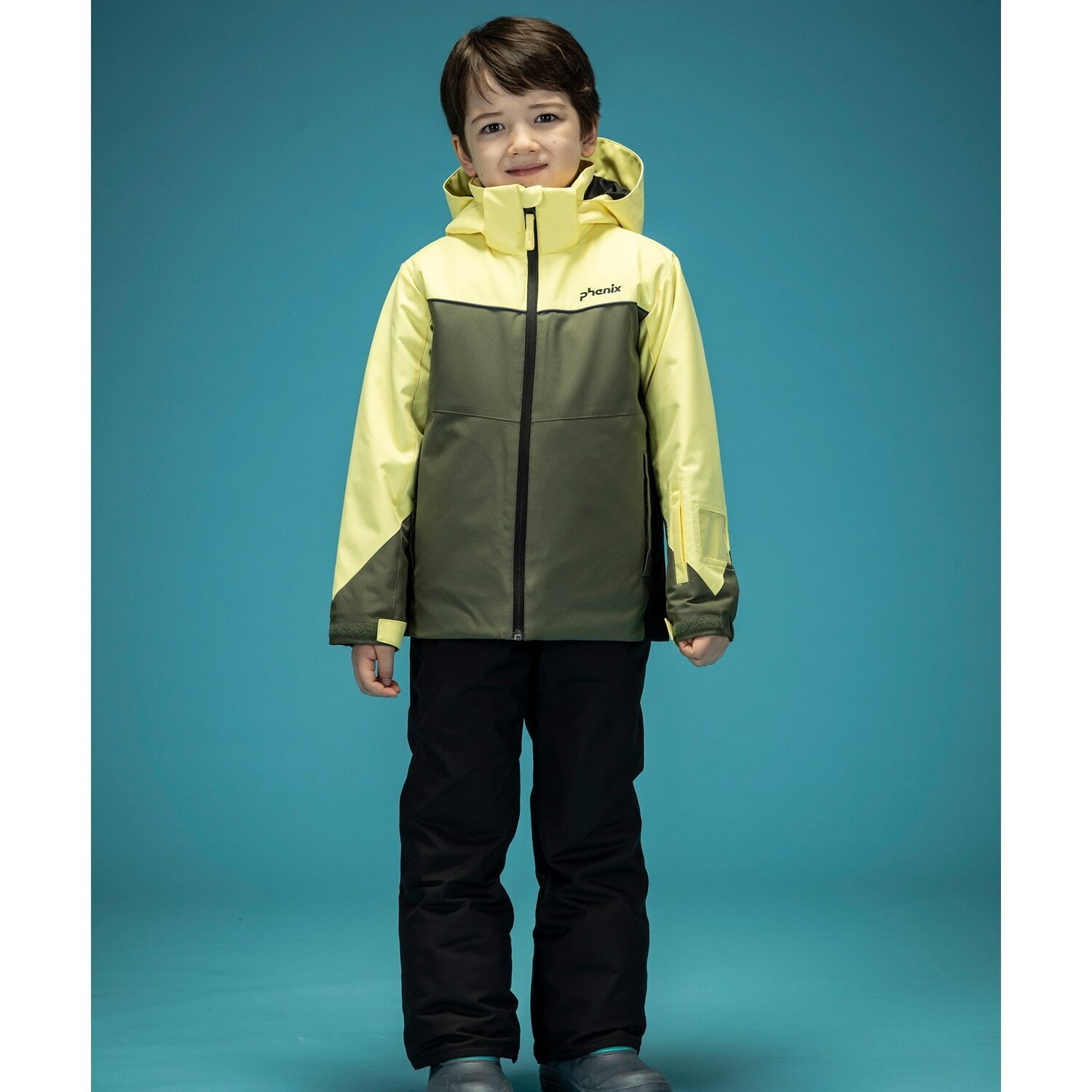 【phenix(フェニックス)】Color Blocking Junior Two-piece ストレートラインスリーブスジュニアツーピース/キッズ /子供用スキーウェア アウター上下セット/セットアップ