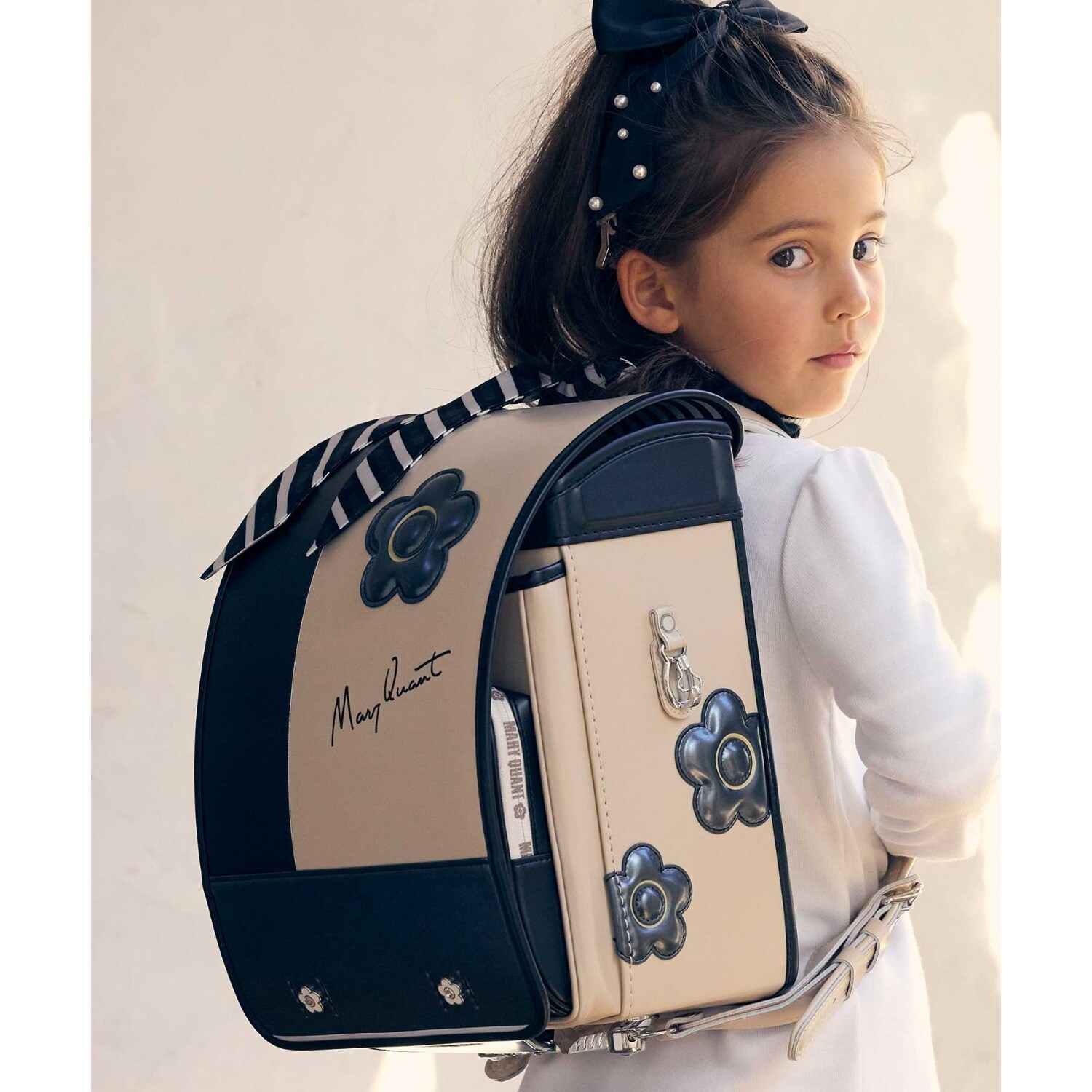 【MARY QUANT(マリークヮント)】デイジーストライプランドセル