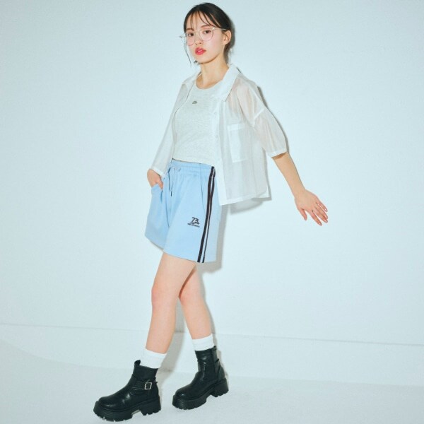 【LTXC】【接触冷感/ひんやり】【GOODPRICE】ラインショートパンツ