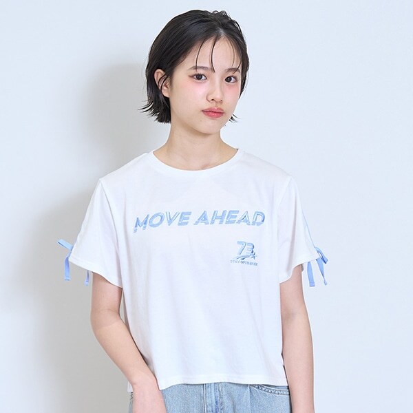 【LTXC】【吸水速乾/さらさら】袖リボンゲームT