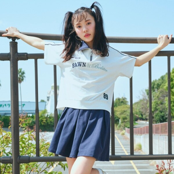 【LTXC】【接触冷感/ひんやり】ハーフジップセットアップ