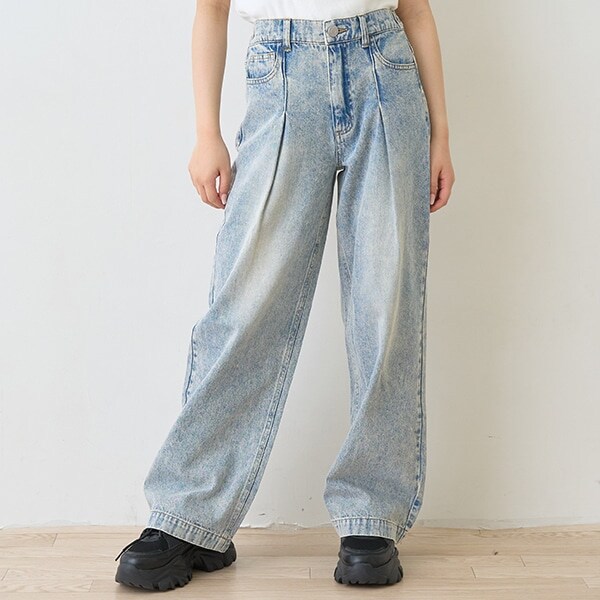 【LTXC】タックワイドデニムパンツ