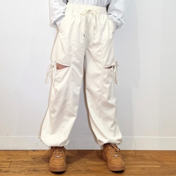 【LTXC】【吸水速乾】スリットリボンパンツ