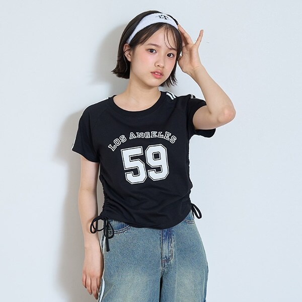 【LTXC】【接触冷感/ひんやり】ドロストナンバーTシャツ