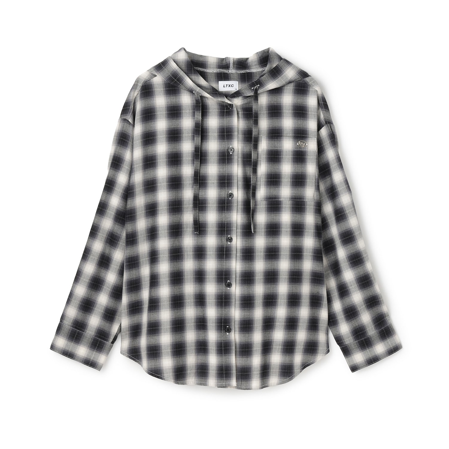【LTXC】チェックシャツパーカ