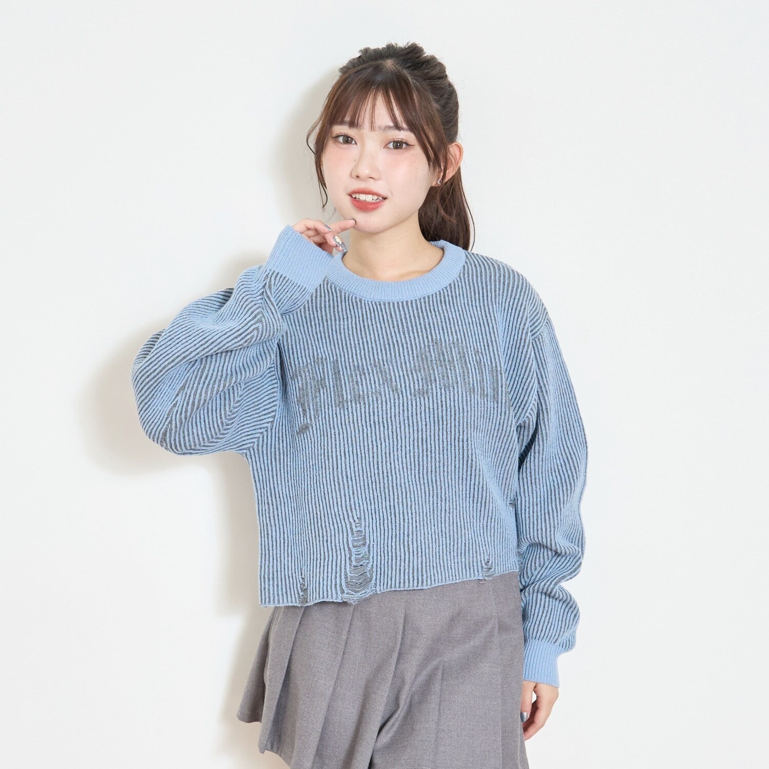 【LTXC】ロゴダメージニット