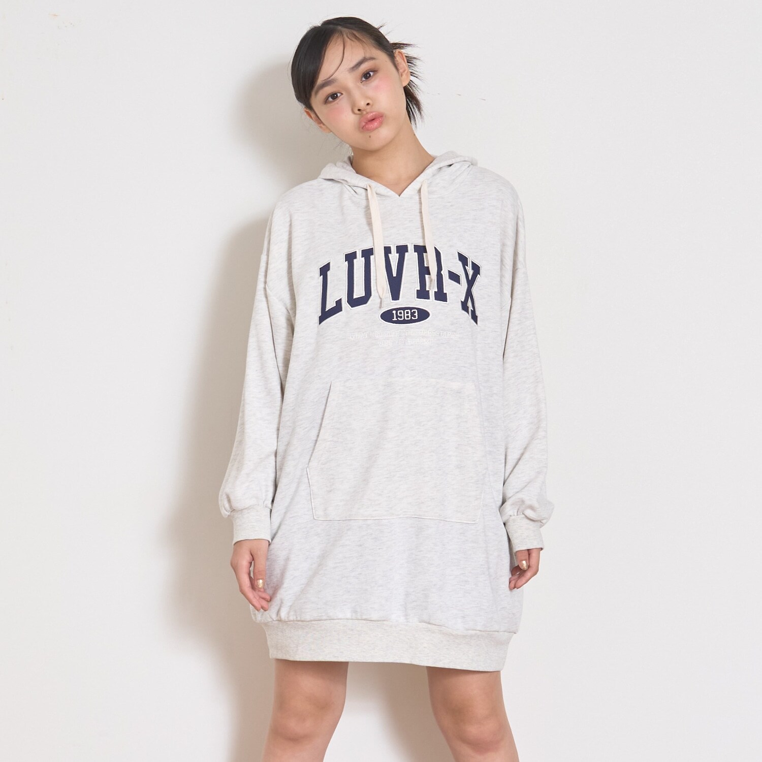 ルーズパーカワンピース