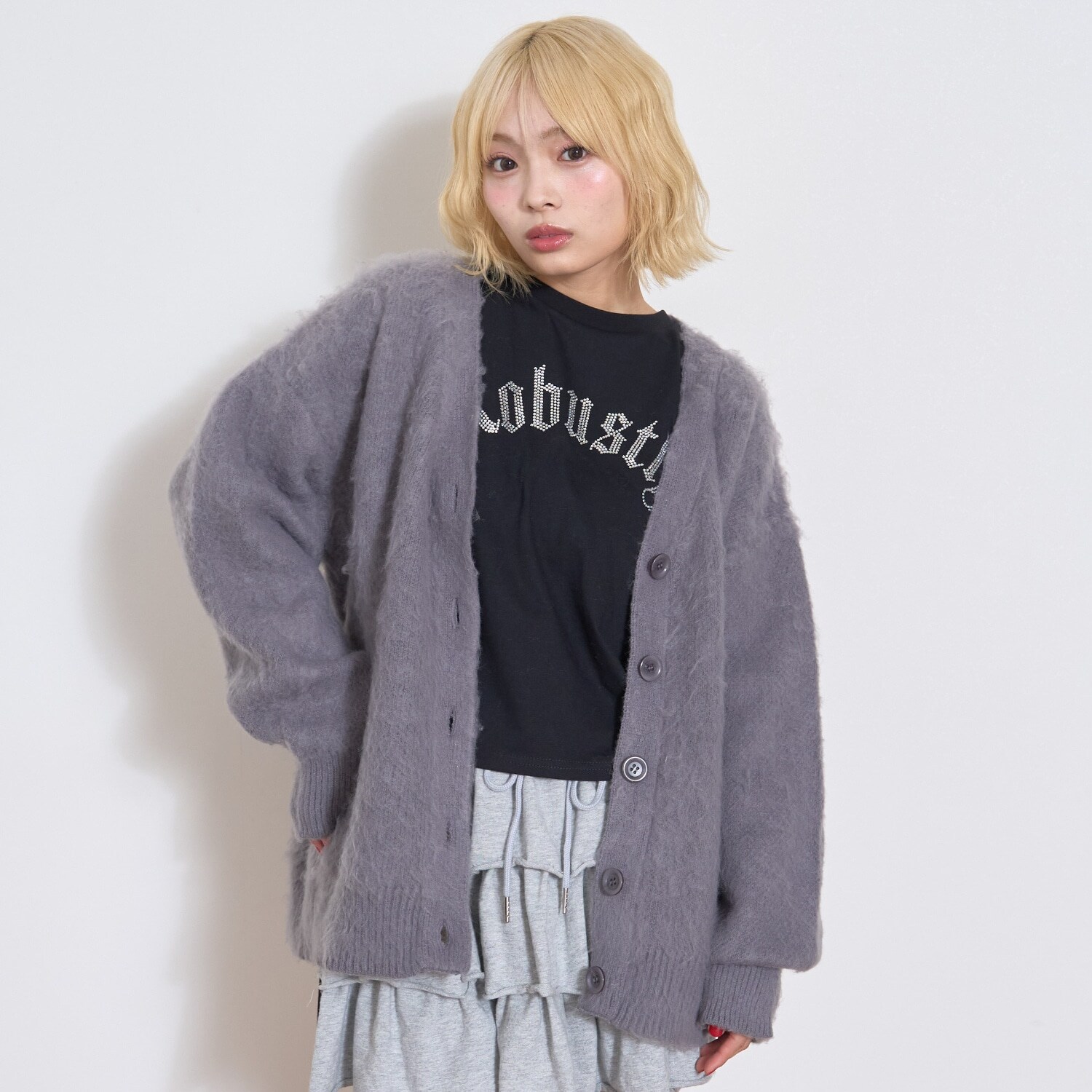 【LTXC】シャギーオーバーカーディガン