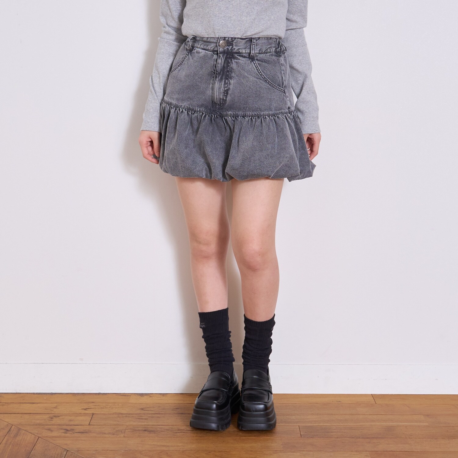 【LTXC】デニムバルーンスカート