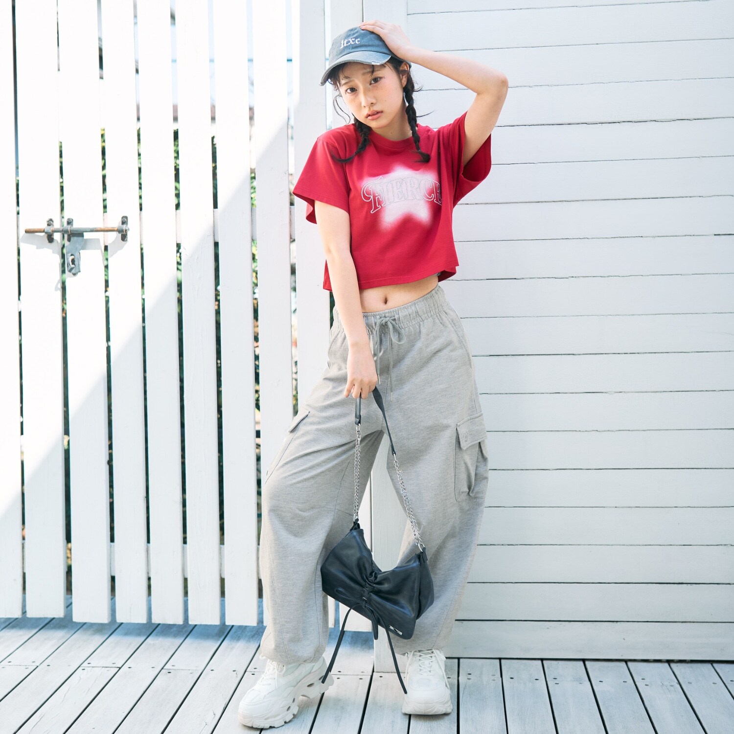 【LTXC/綿100％】\nカーゴカーブスウェットパンツ