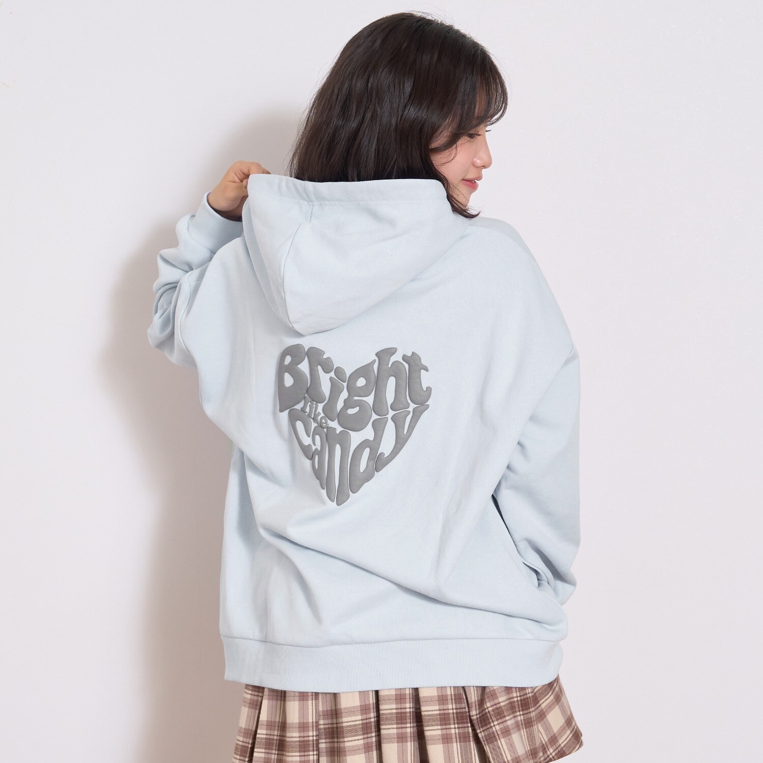 【秒かわトップス】【LTXC】ハート発泡パーカ