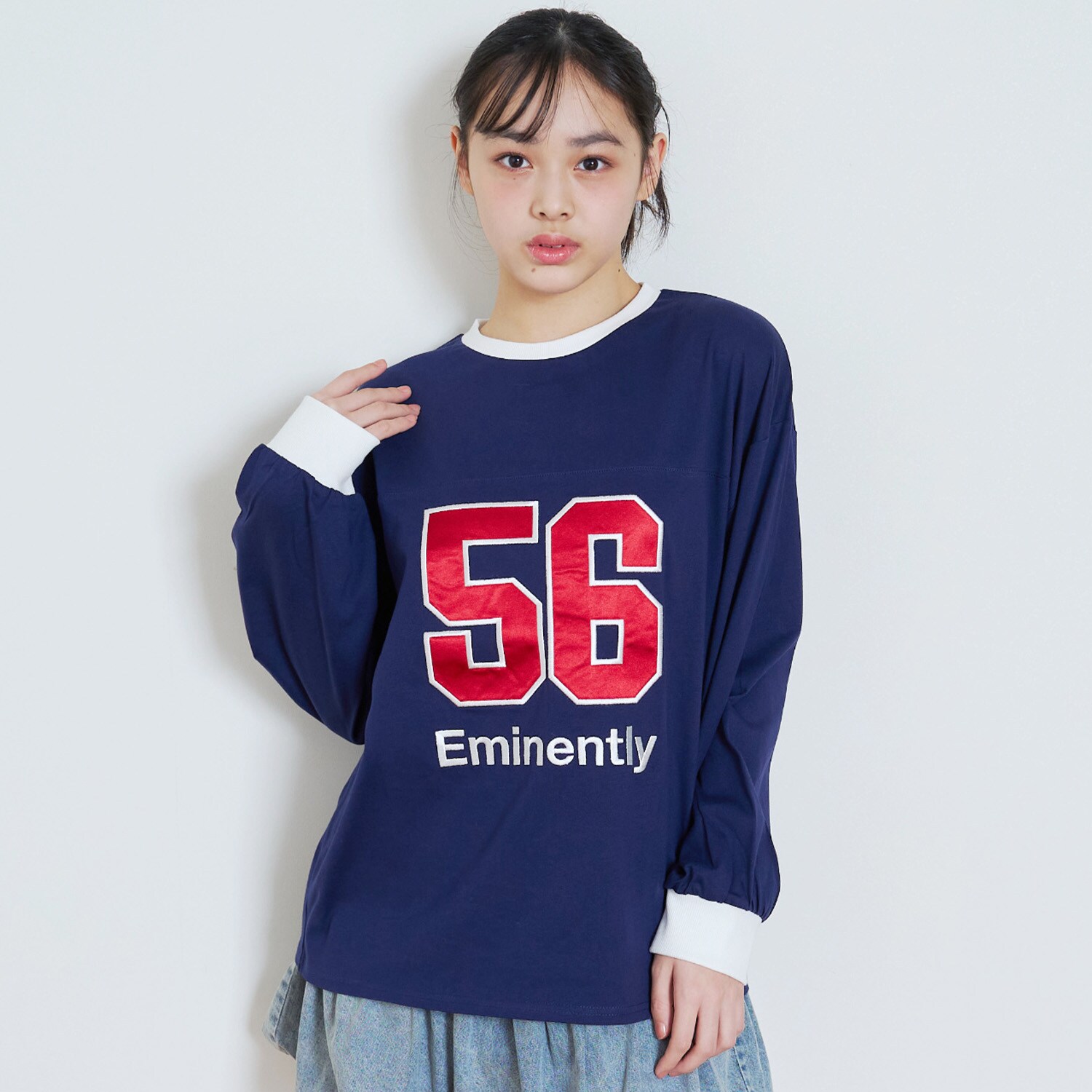 【LTXC/綿100%】ナンバーアップリ長袖T