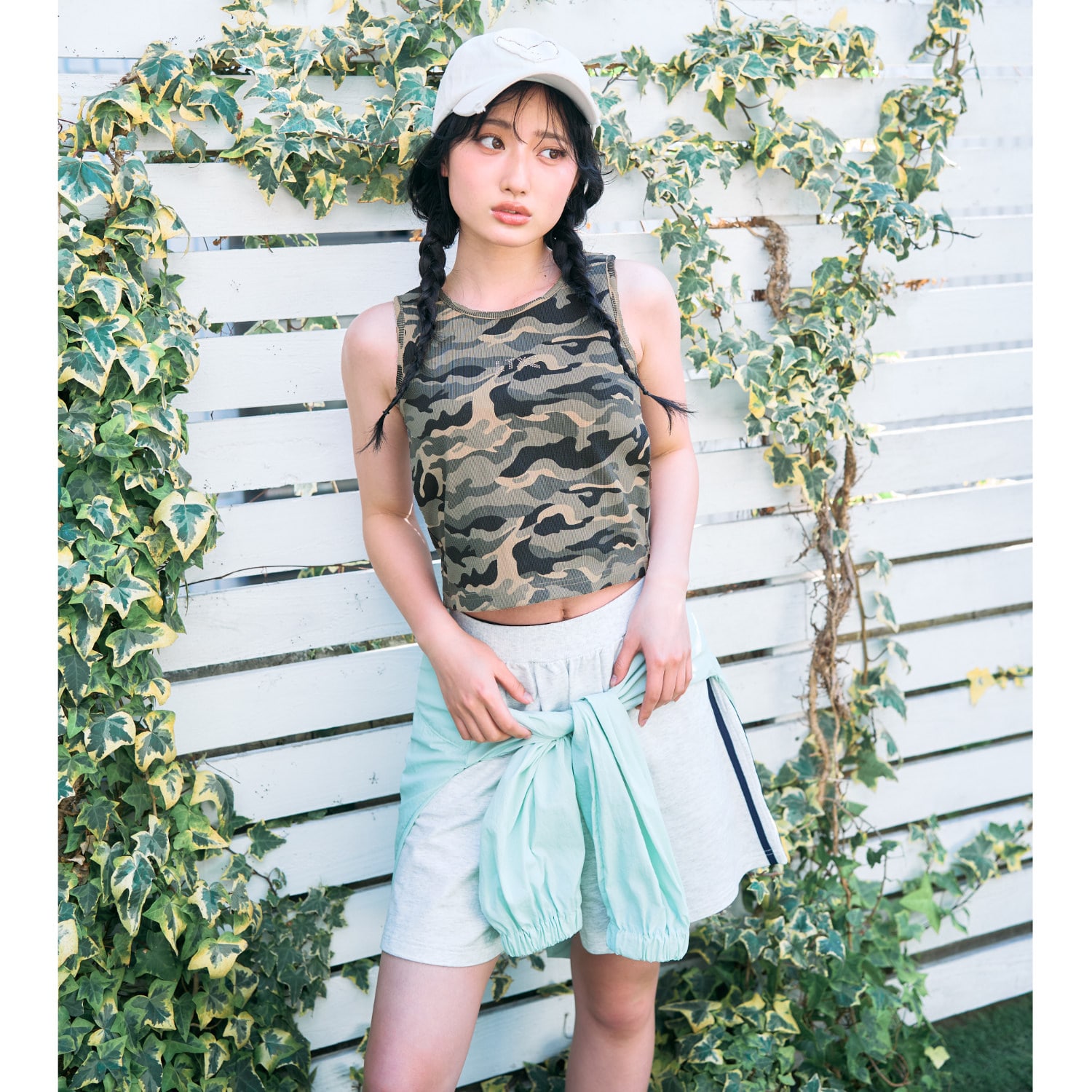 【LTXC/吸水速乾】カップつき柄アソートタンク