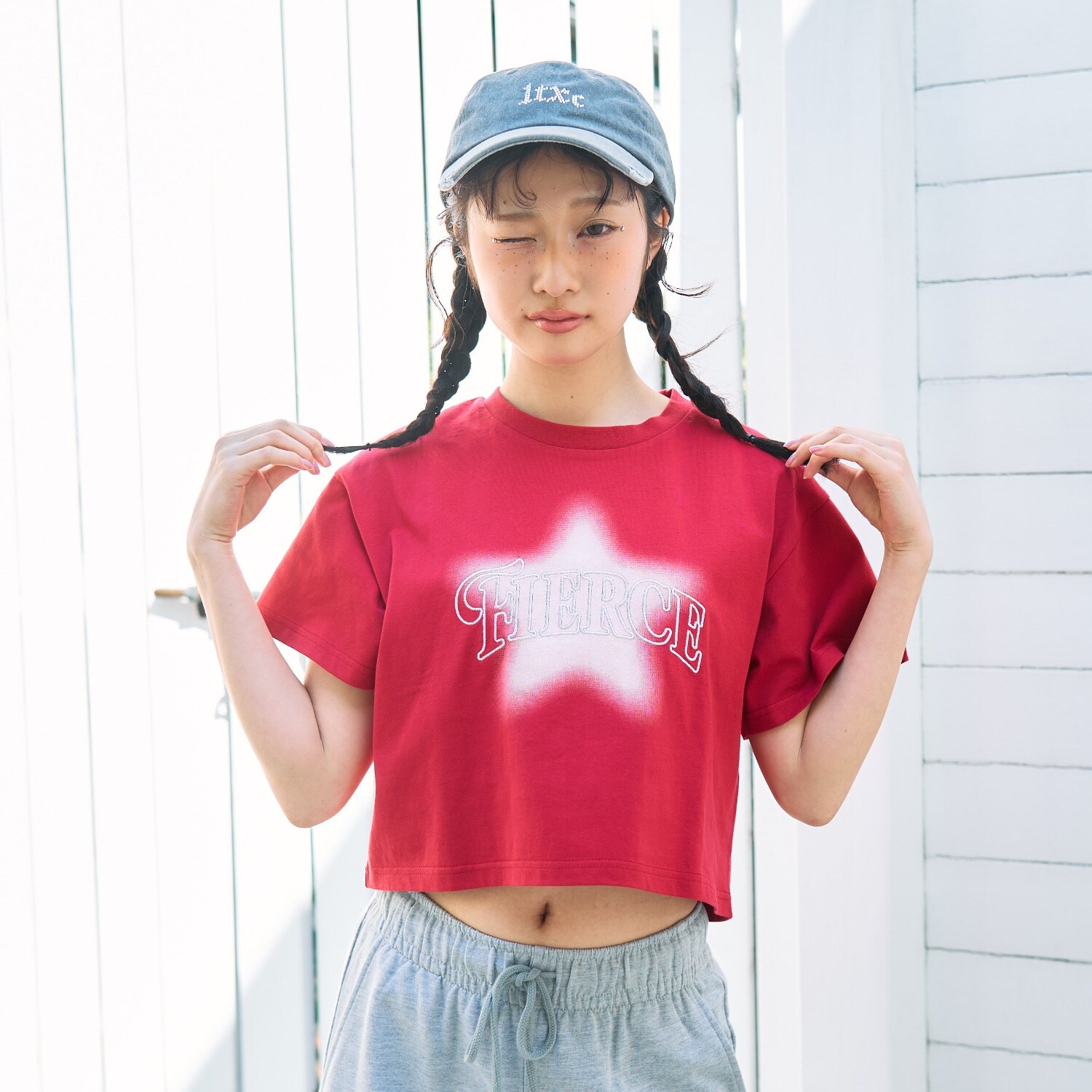 【LTXC/綿100%】スターモチーフスプレー半T