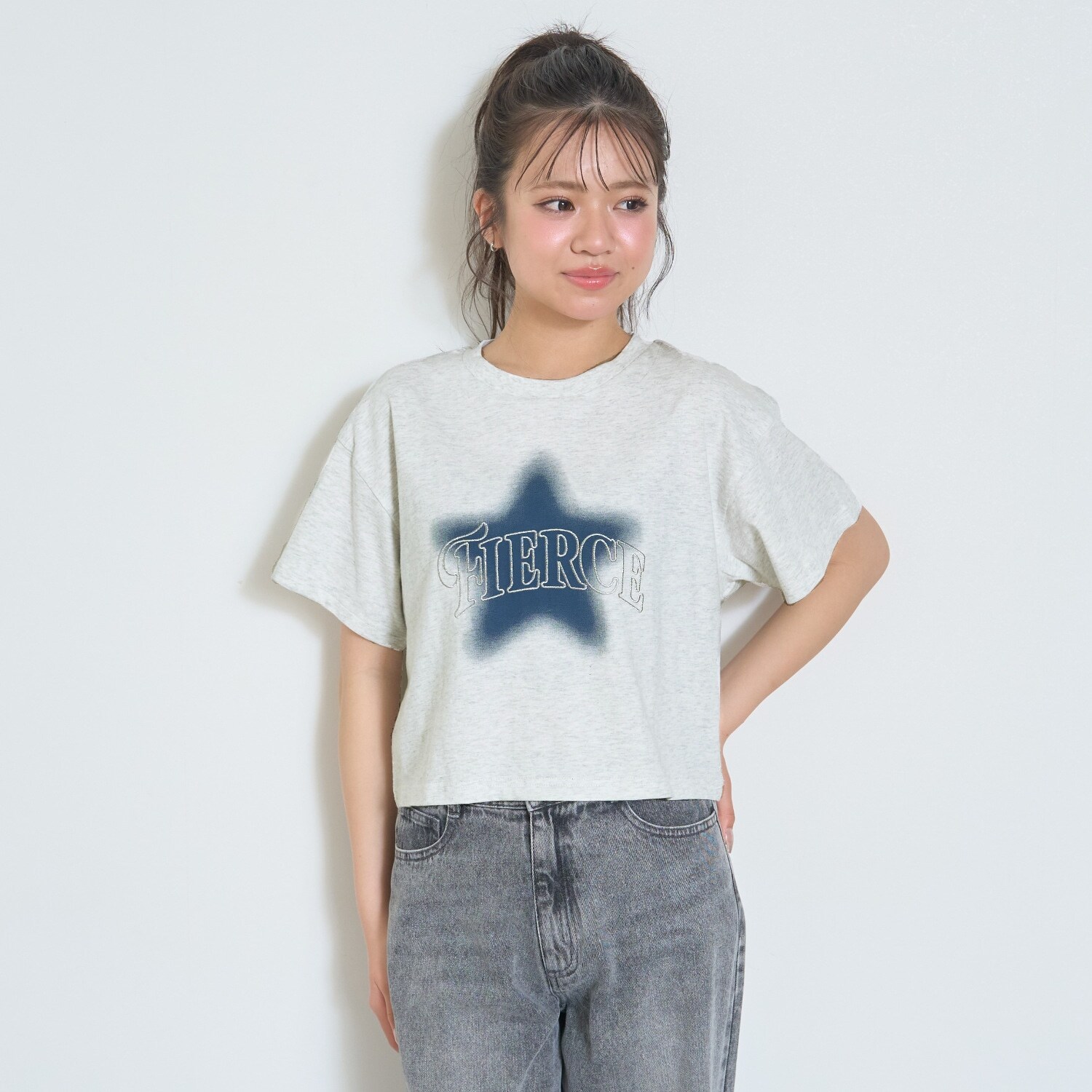 【LTXC/綿100%】スターモチーフスプレー半T