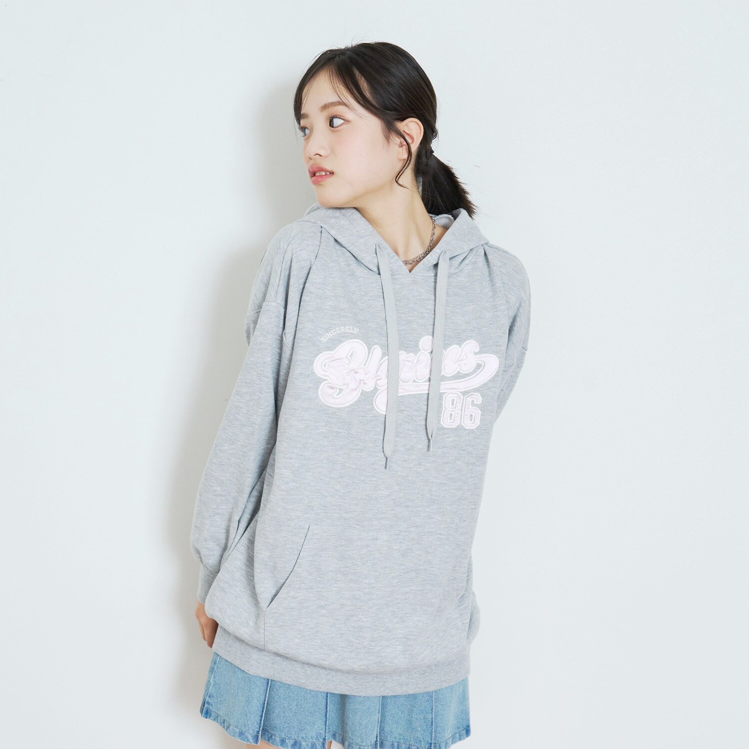 【LTXC/綿100%】ロゴパーカチュニックワンピ