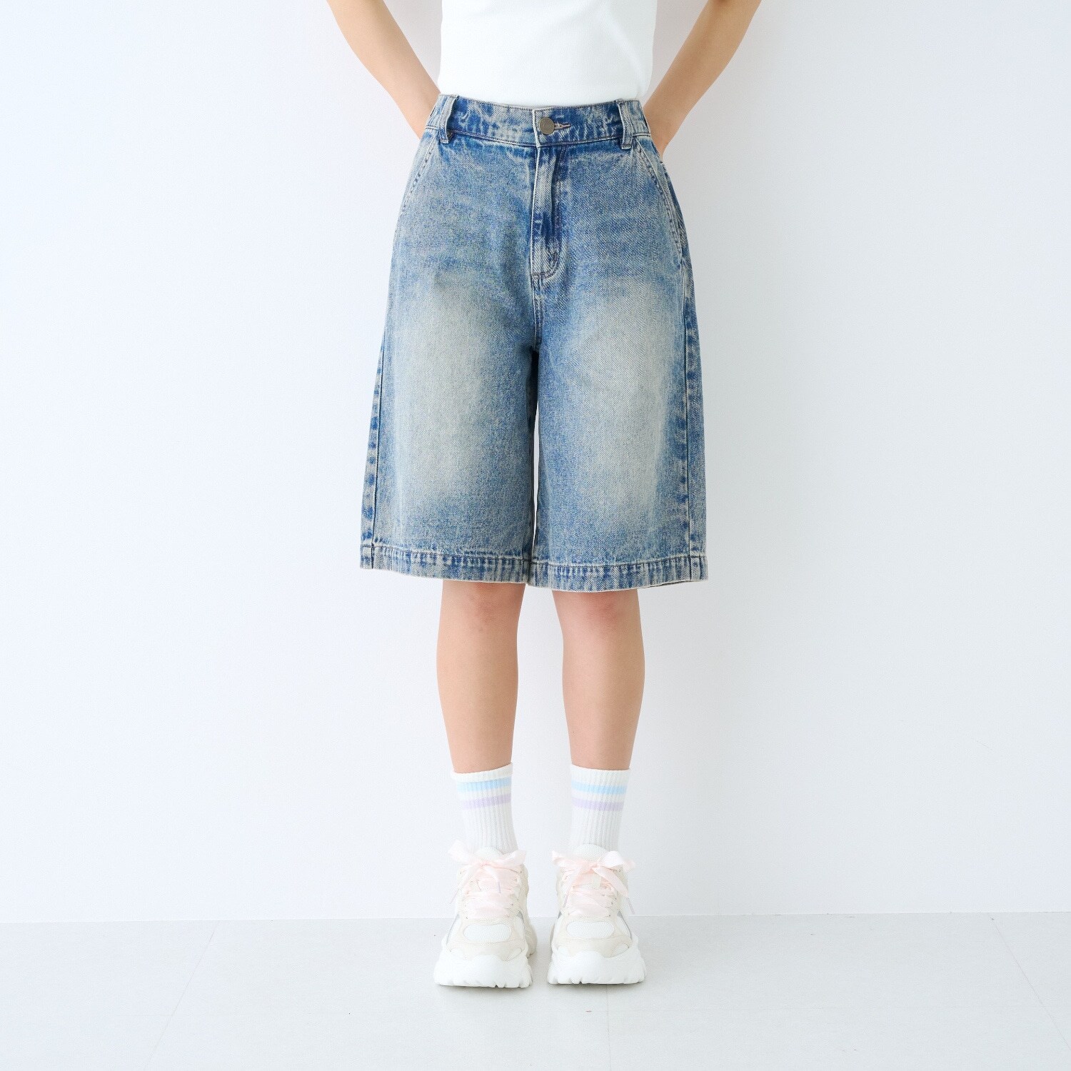 【LTXC】ハーフデニムパンツ