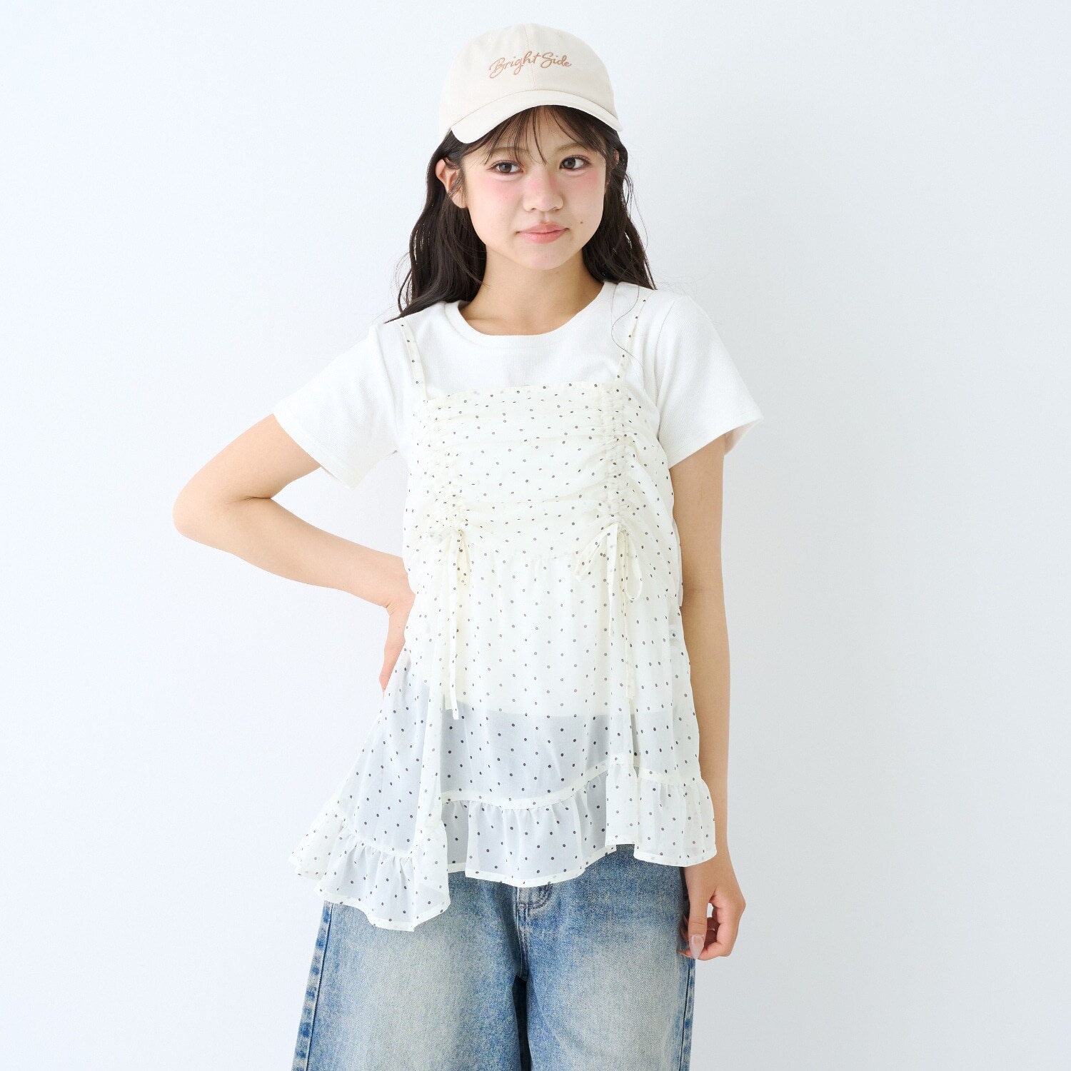 【LTXC/抗菌防臭】インナーつきイレヘムキャミチュニック