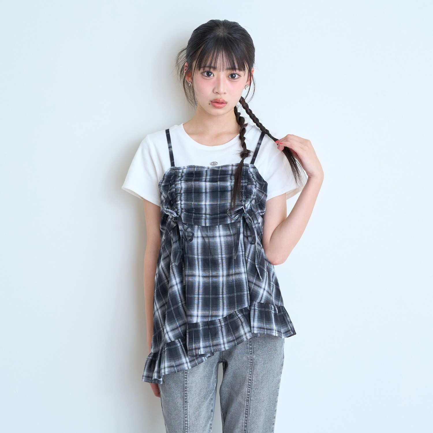 【LTXC/抗菌防臭】インナーつきイレヘムキャミチュニック
