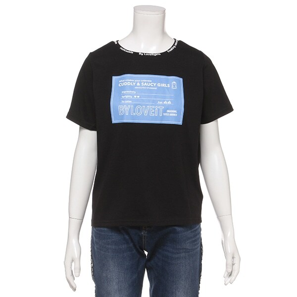 衿ロゴチケットプリントTシャツ