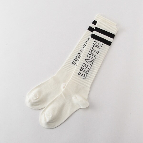 ダブルライン縦ロゴハイソックス