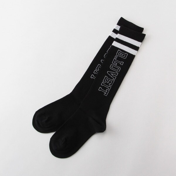 ダブルライン縦ロゴハイソックス