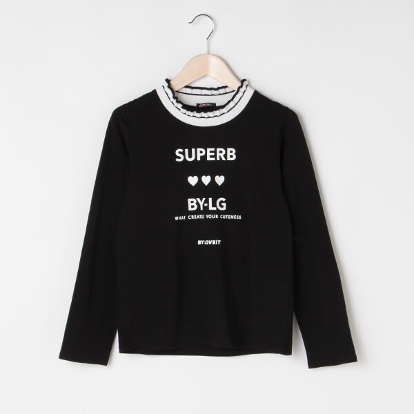 衿フリルロゴTシャツ