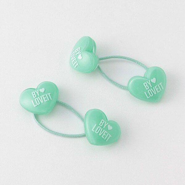 ぷっくりハートヘアポニー2個セット