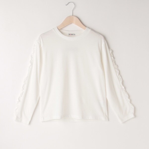 袖フリル長袖Ｔシャツ【PTPR】