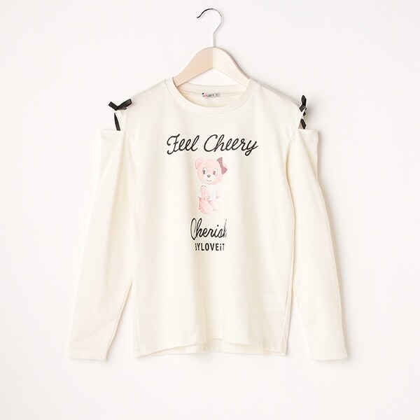 振り返りラビ子長袖Tシャツ