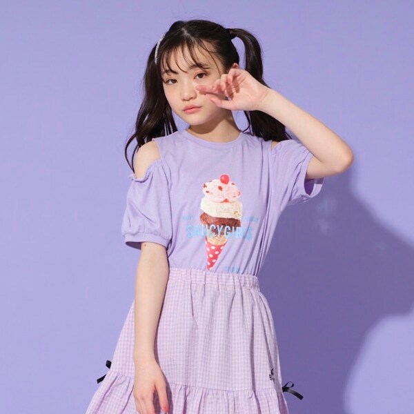 袖スリットアイス半袖Tシャツ