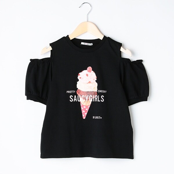 袖スリットアイス半袖Tシャツ