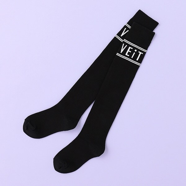 ラインロゴニーハイソックス【日本製】