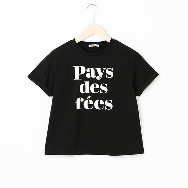 袖ロールフレンチロゴTシャツ